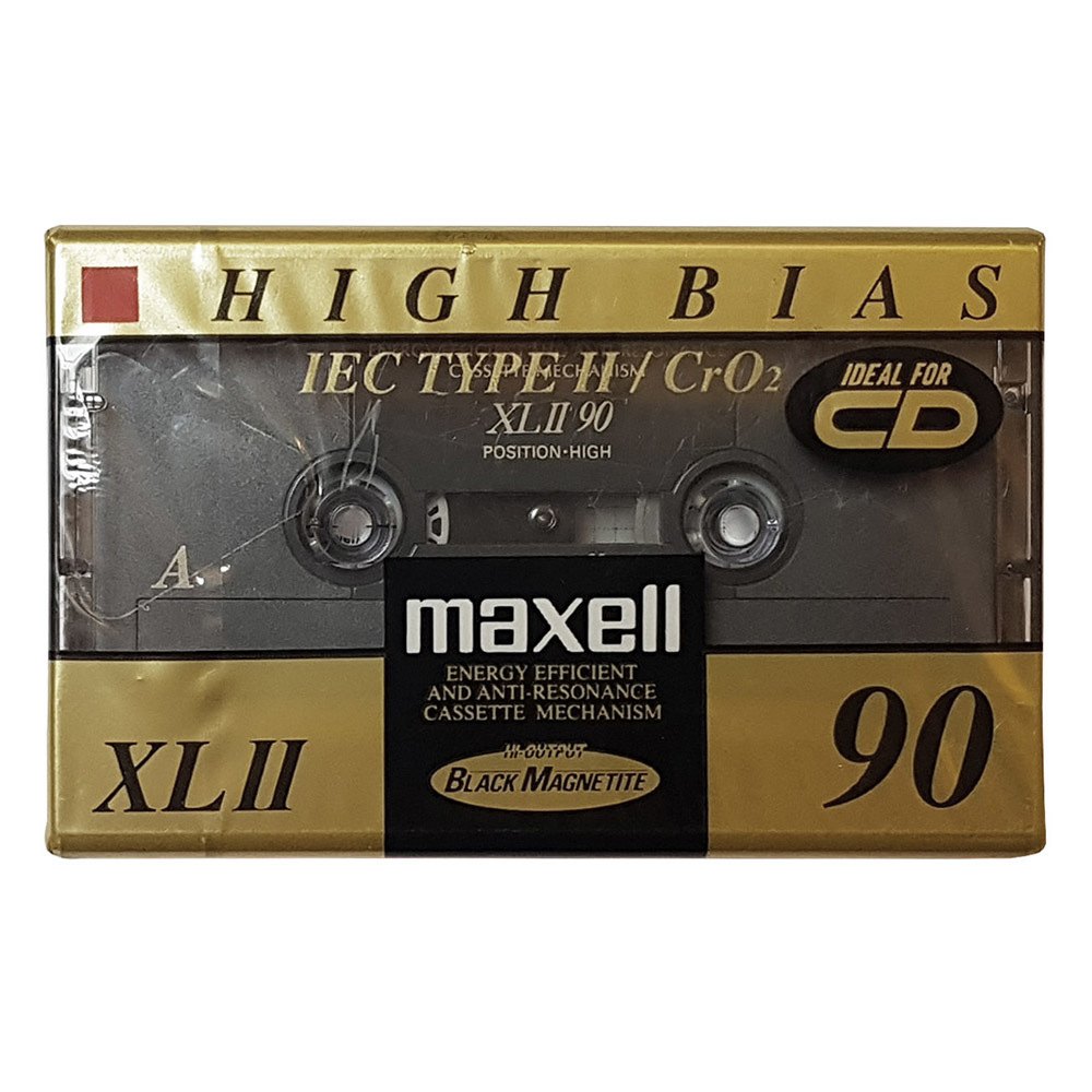 Maxell Xlii 90 New Style Chrome Blank Audio Cassette Tapes Retro Style Media