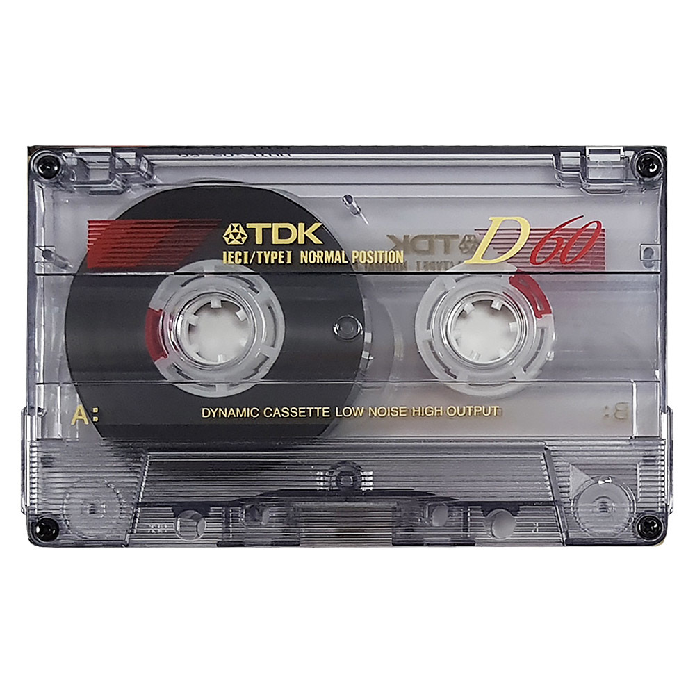 TDK D60 (1995-97) ferric blank audio cassette tapes - Retro Style Media